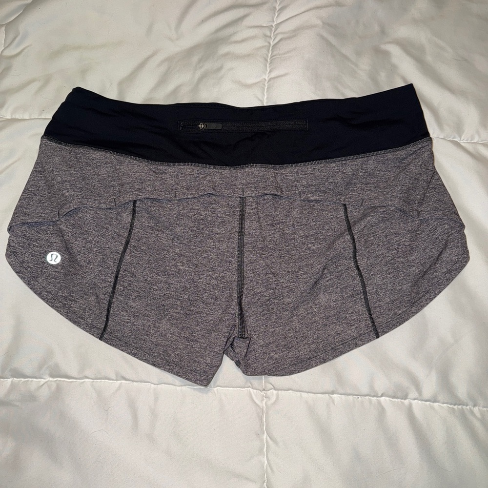 lululemon athletica Gray and Black Athletic Shorts